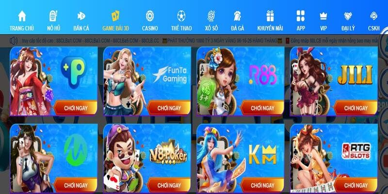 Thương hiệu phát hành game liên kết với nhà cái 
